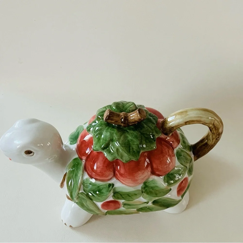 Turtle shaped ceramic Andrea By Sadek tea pot